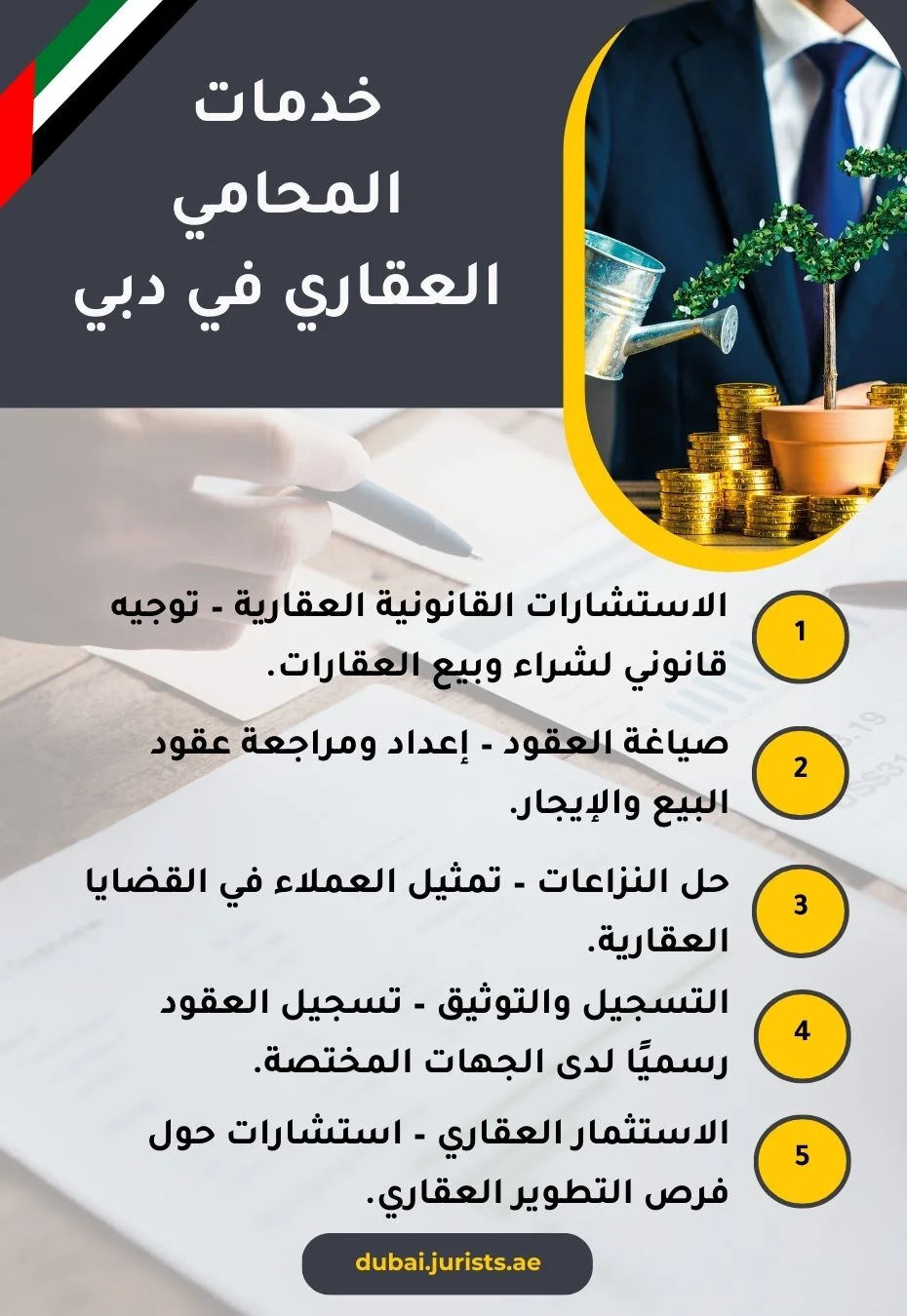 خدمات المحامي العقاري في دبي